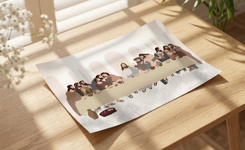 Jesus Christ Last supper Digital illustration Painting